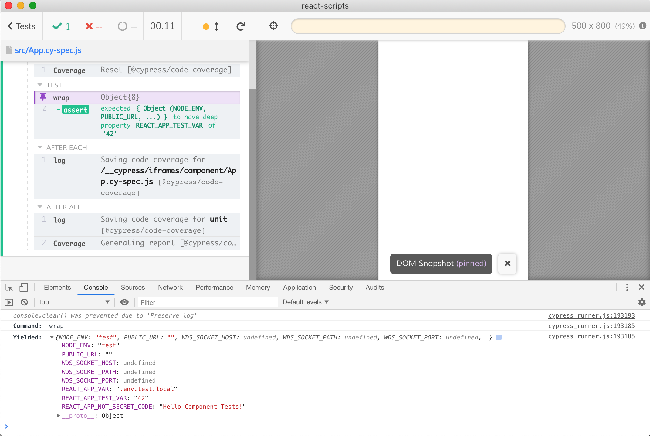 Env test